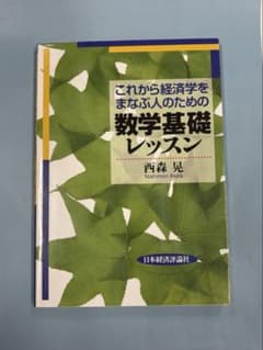 これから経済学をまなぶ人のための数学基礎レッスンのサムネイル