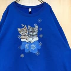 Vintage アニマルプリント ユニセックス 猫 ヴィンテージ Lサイズのサムネイル