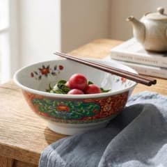 有田焼 西山窯 古伊万里様式 華やか盛鉢 ラーメン鉢 21cm 多用鉢 金彩