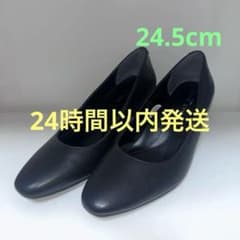 【美品】24時間以内発送 AOKI LES MUES 黒パンプス24.5cmのサムネイル