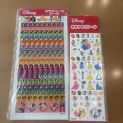 未使用！平成当時物 ディズニープリンセス スケジュールシール＆めちゃ