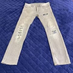DIESEL ディーゼル　ダメージ　デニム　クラッシュ　ジーンズ　グレーのサムネイル