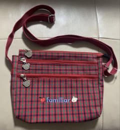 ☆未使用☆ファミリア 限定ショルダーバッグ レア 赤チェック