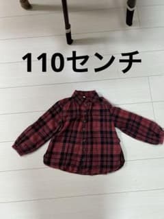 チェック柄 長袖シャツ 110cmのサムネイル