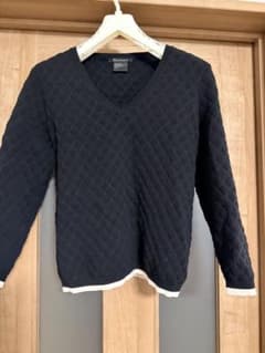 ARMANI EXCHANGE キルティング ニット セーター ブラックのサムネイル