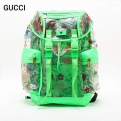 GUCCI 花柄 バックパック グリーン - メルカリ