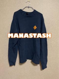 【MANASTASH】メンズニット　ネイビーのサムネイル