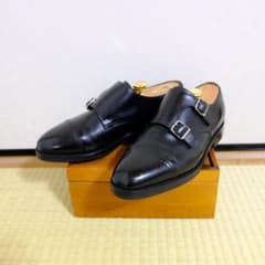 John Lobb William ブラックグレインレザーダブルモン6.5EE