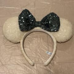 ディズニー ミニー耳カチューシャ ホワイト・ダークグリーンのサムネイル