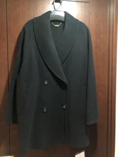 新品タグ付き 24AW MICA&DEAL ショールカラーリバーコート ブラック