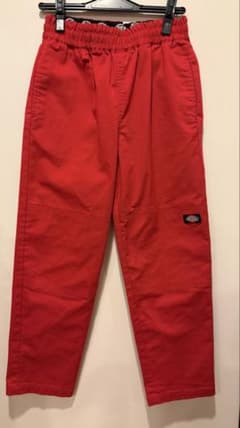 Dickies ディッキーズ キッズ　ダブルニーシェフパンツ 赤　XSサイズのサムネイル