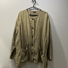 bul bul リネンノーカラージャケット カーキのサムネイル