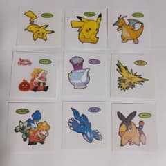 ポケモンパンシール　9枚セット　（ピカチュウなど）