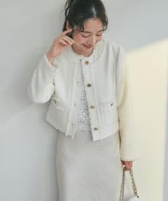 La boutique BonBon ファンシーツイードクロップドジャケット La boutique BonBon ファンシーツイードクロップドジャケット - メルカリ