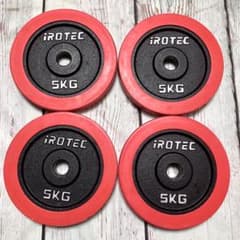 IROTEC アイロテック5kg ダンベル ラバープレート 4枚 20kg ① - メルカリ