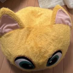 猫の顔クッション 黄色のサムネイル