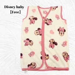 미품 Disney baby [F] 미니 마우스 총 무늬 플리스 슬리퍼 베스트