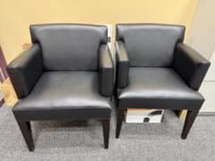 Moroso 黒のレザー1人掛け2点セット　アントニオチッテリオ CASSINA 詳細要確認)Cassinaカッシーナ イタリア高級本革1人掛けソファ2脚