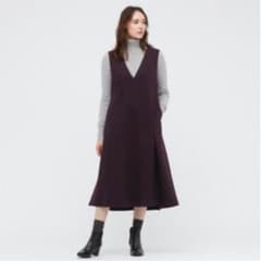 UNIQLO ユニクロ☆ブラッシュドジャージージャンパースカートのサムネイル