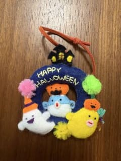ハロウィン フェルトリース 壁飾り ハンドメイド かぼちゃ おばけ 6×7.5㎝のサムネイル