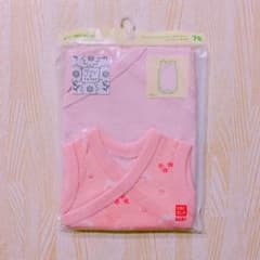 【ピンクノースリーブ・前開き・70cm】ユニクロ肌着　コットンメッシュのサムネイル