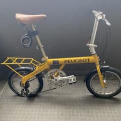 ハ*キ様 PEUGEOT 折りたたみ自転車 イエロー　ジャンク ハ*キ様 PEUGEOT 折りたたみ自転車 イエロー ジャンク - メルカリ