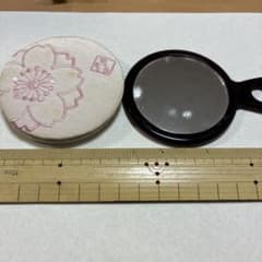 桜刺繍 手鏡 コンパクトミラー