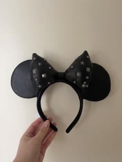 ディズニー ミッキー レザー スタッズ カチューシャのサムネイル