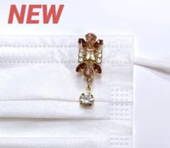 NEW‼️キラキラ高級ピンクパープルビジューストーン⭐️マスクマグネットアクセサリーのサムネイル