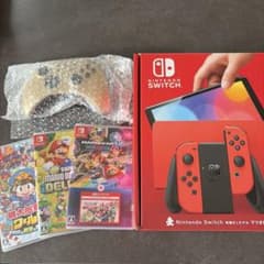 最安ショップ比較】 Nintendo Switch（有機ELモデル） マリオレッド ＋
