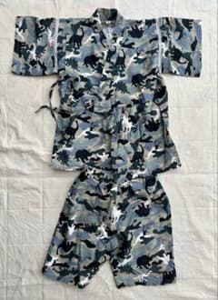 恐竜柄 甚平 110cm 迷彩柄のサムネイル