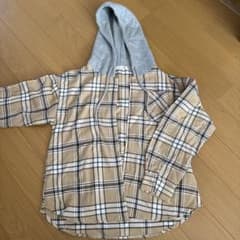 Cimahouse チェック柄 フード付きシャツ 150のサムネイル