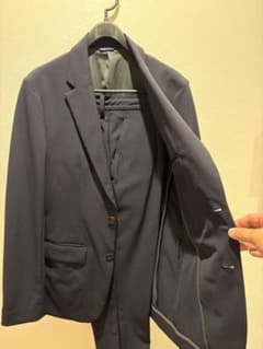 上下サイズ違い】ジュンハシモト セットアップ スーツ 紺 JK:2/PT:3