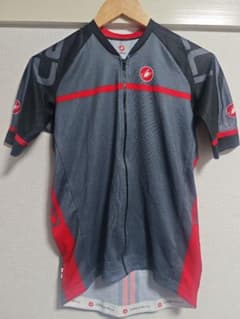 Castelli サイクルジャージ グレー/レッド Lサイズ カステリ - メルカリ