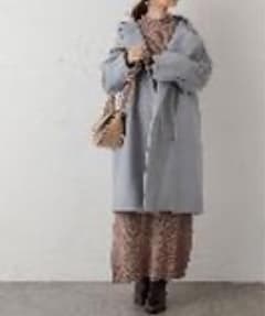 natural couture_フード付きロングコートのサムネイル