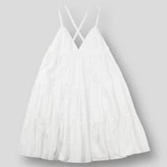 新品 CELINE 22SS ミニドレス クロスストラップ / コットンバチスト