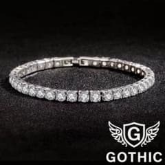 再入荷　シルバー925 ジルコニア　テニスチェーンブレスレット