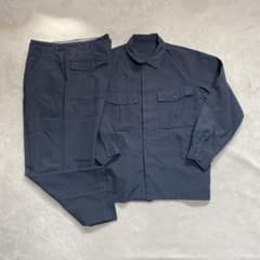 70s 国鉄 制服 ナッパ服 上下 セットアップ 夏服 ネイビー S M - メルカリ