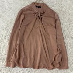 [良品] UNTITLED ボウタイブラウス ベージュ 2