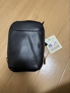 fuku fuku nyanko 猫のロゴ付き黒ポーチのサムネイル