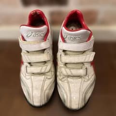 asics 野球 トレーニングシューズ ホワイト レッドのサムネイル