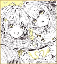 華*金様 【024】手描き オリジナルイラスト 原画 色紙 アナログ