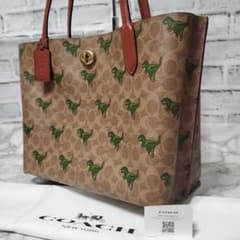 美品 】COACH コーチ レキシー 恐竜 トートバッグ ターンロック - メルカリ