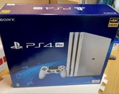 PS4 Pro コンソール グレーシャーホワイト　7200B 1TB 美品のサムネイル