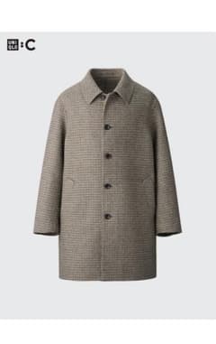 Uniqlo C Double Face Coat Check 35 Brown