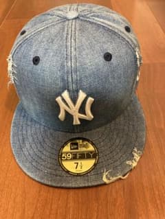 NEW ERA ニューヨーク ヤンキース デニムキャップ 7 1/2  59.6のサムネイル