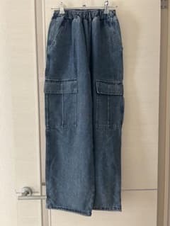 PACKERS デニム カーゴパンツ ウエストゴム