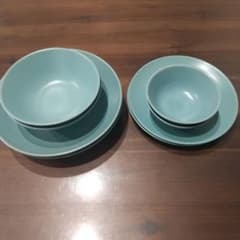 お値下しました！IKEAライトブルー食器セットのサムネイル