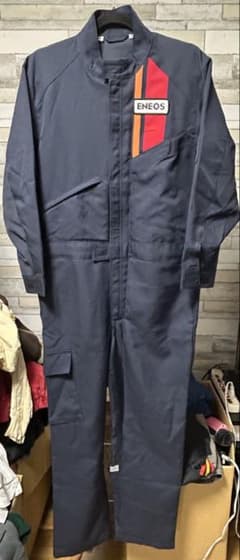 ENEOS ネイビーオーバーオール Mサイズ - メルカリ