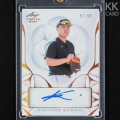 99枚限定 2024 Leaf Trinity 佐々木麟太郎 直筆サインカード - メルカリ